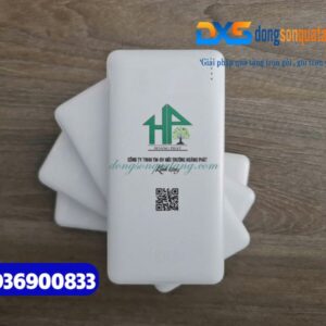Pin sạc dự phòng hoco pk-01 10.000mah , màu trắng - In logo Khách hàng Công Ty Hoàng Phát