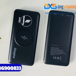 Set quà tặng công nghiệp cao su ( Bình giữ nhiệt Locknlock + Adapter du lịch & Pin sạc dự phòng Energizer )- In logo Tập Đoàn Công Nghiệp Cao Su Việt Nam (VRG)