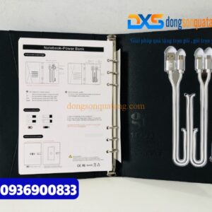 Sổ sạc ghi chép đa năng , màu xanh , - In ấn logo Công Ty