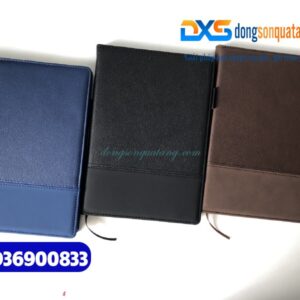 Sổ Tay Dán Gáy Bìa Da Cao Cấp - In Logo Theo Yêu Cầu Chuyên Nghiệp
