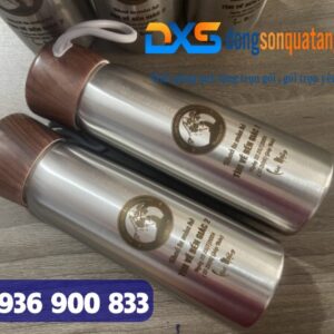 BGN 004 - Bình Giữ Nhiệt Nắp Vân Gỗ In Logo Làm Quà Tặng Khách Hàng