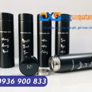 Bình Giữ Hiện Thị Nhiệt Độ 500ml In Khắc Logo Thương Hiệu