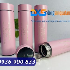 Bình Giữ Hiện Thị Nhiệt Độ 500ml In Khắc Logo Thương Hiệu