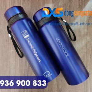 Bình Giữ Nhiệt Lock&Lock LHC6180FU Thép Không Gỉ 800ml In Logo Thương Hiệu Làm Quà Tặng