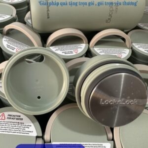 Bình Giữ Nhiệt LocknLock LHC4274 Metro Two Way 475ml In Logo Thương Hiệu