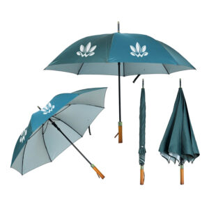 Dù Thẳng Poly Cán Gỗ R=70cm D054