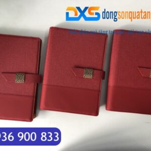 SDX 005 - Sổ Tay In Logo Quảng Cáo A5 Da Pu Khóa Cài Nam Châm Gập 2