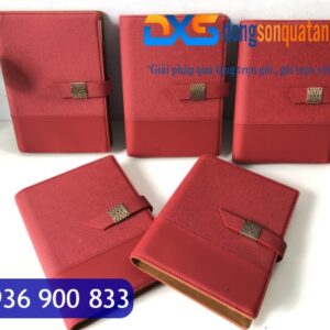 SDX 005 - Sổ Tay In Logo Quảng Cáo A5 Da Pu Khóa Cài Nam Châm Gập 2