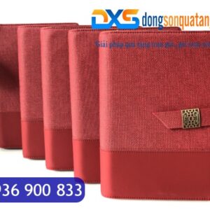 SDX 005 - Sổ Tay In Logo Quảng Cáo A5 Da Pu Khóa Cài Nam Châm Gập 2
