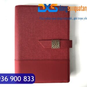 SDX 005 - Sổ Tay In Logo Quảng Cáo A5 Da Pu Khóa Cài Nam Châm Gập 2