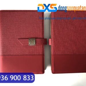 SDX 005 - Sổ Tay In Logo Quảng Cáo A5 Da Pu Khóa Cài Nam Châm Gập 2