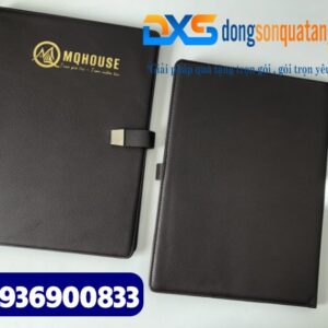 Bìa trình ký da đơn gập 2 khổ A4