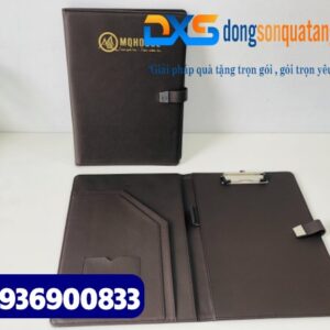 Bìa trình ký da đơn gập 2 khổ A4