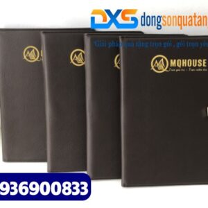 Bìa trình ký da đơn gập 2 khổ A4