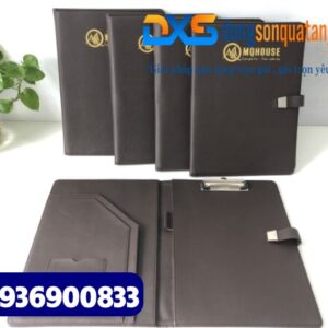 Bìa trình ký da đơn gập 2 khổ A4