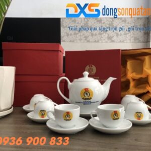 Bộ ấm trà cao cấp 6 ly 6 chén in logo theo yêu cầu