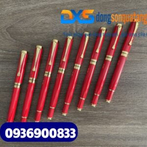 Bút ký cao cấp – BKX 020 – Màu Đỏ - Nắp đẩy- Khoen vàng