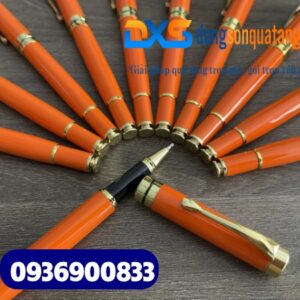 Bút ký cao cấp – BKX 017 – Màu cam- Khoen hình tổ ong