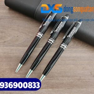 Bút ký kim loại cao cấp - BKX 016 - Màu đen- Khoen bạc