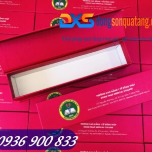 HQX 001 - Hộp quà nam châm định hình sản phẩm in logo theo yêu cầu