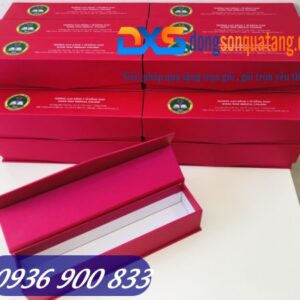 HQX 001 - Hộp quà nam châm định hình sản phẩm in logo theo yêu cầu