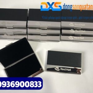 Hộp đựng namecard inox da in logo Doanh Nghiệp