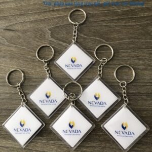 Móc khóa nhựa in khắc logo theo yêu cầu làm quà tặng quảng cáo