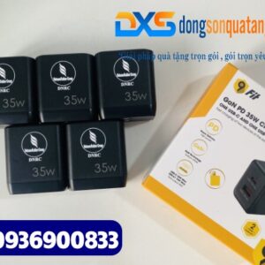 Ổ cắm dây sạc 9Fit PD 65W 1A2C GaN 9FAC002B màu đen - In khắc logo theo yêu cầu làm quà tặng