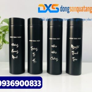 Bình giữ nhiệt màu đen khắc tên Thầy Cô Giáo Ý Nghĩa