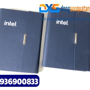 Sổ da văn phòng - Bìa còng - Khóa cài nam châm, gập 3 - In ấn logo làm quà tặng nhân viên