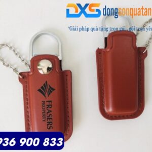 Usb vỏ da khắc chìm logo FRASERS làm quà tặng sự kiện