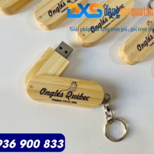 Usb gỗ in khắc logo làm quà tặng