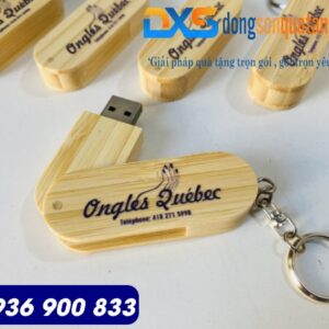 Usb vỏ gỗ lõi kim loại dung lượng 32gb khắc logo