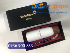 Bộ Quà Tặng Bình Bút In Khắc Logo VietinBank