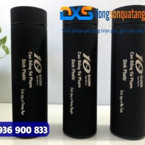 GTX 001 - Gift Set Sổ Tay , Bình Giữ Nhiệt , Bút Kim Loại Màu Đen In Khắc Làm Quà Tặng Tri Ân