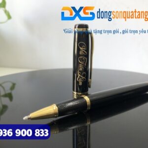 GTX 003 - Set Quà Tặng Sổ Da Gập 2 Khóa Cài Nam Châm , Bút Kim Loại Tổ Ong Màu Đen