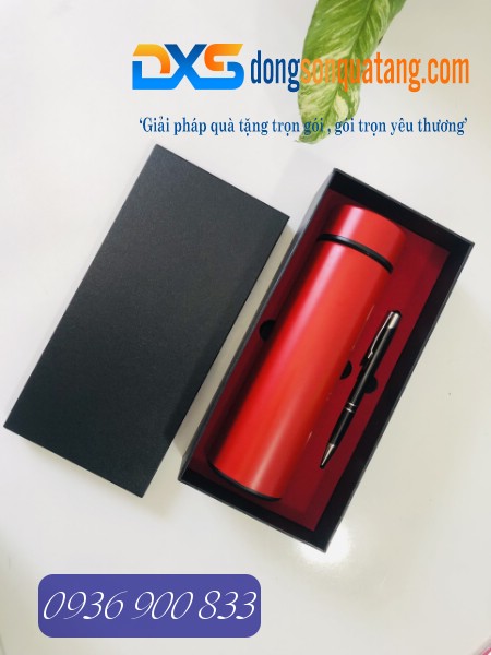 GTX 004-Bộ Gift Set Bình Giữ Nhiệt+Bút Ký In Logo