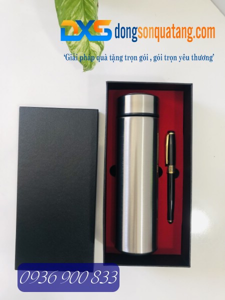 GTX 004-Bộ Gift Set Bình Giữ Nhiệt+Bút Ký In Logo GTX 004-Bộ Gift Set Bình Giữ Nhiệt+Bút Ký In Logo