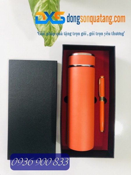 GTX 004-Bộ Gift Set Bình Giữ Nhiệt+Bút Ký In Logo GTX 004-Bộ Gift Set Bình Giữ Nhiệt+Bút Ký In Logo