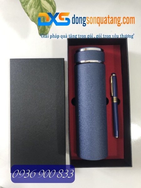 GTX 004-Bộ Gift Set Bình Giữ Nhiệt+Bút Ký In Logo GTX 004-Bộ Gift Set Bình Giữ Nhiệt+Bút Ký In Logo