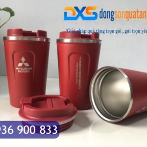 LGN 003 - Ly Giữ Nhiệt In Logo Doanh Nghiệp Màu Đỏ 380ml - Quà Tặng Khách Hàng Ý Nghĩa