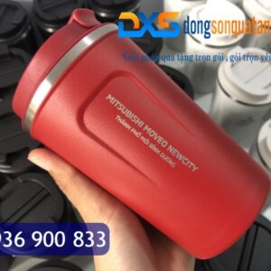 LGN 003 - Ly Giữ Nhiệt In Logo Doanh Nghiệp Màu Đỏ 380ml - Quà Tặng Khách Hàng Ý Nghĩa