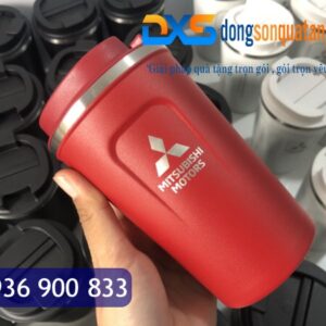 LGN 003 - Ly Giữ Nhiệt In Logo Doanh Nghiệp Màu Đỏ 380ml - Quà Tặng Khách Hàng Ý Nghĩa