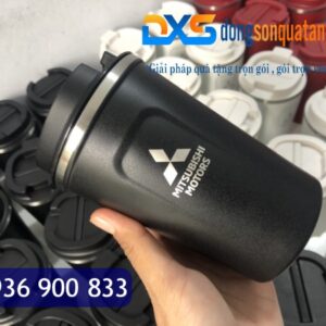 LGN 004 - In Hình Logo Công Ty Lên Ly Giữ Nhiệt Màu Đen 380ml
