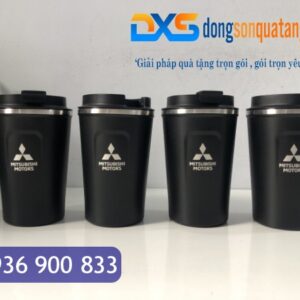 LGN 004 - In Hình Logo Công Ty Lên Ly Giữ Nhiệt Màu Đen 380ml