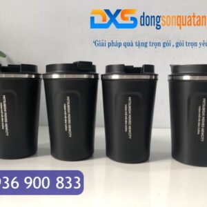 LGN 004 - In Hình Logo Công Ty Lên Ly Giữ Nhiệt Màu Đen 380ml