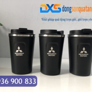 LGN 004 - In Hình Logo Công Ty Lên Ly Giữ Nhiệt Màu Đen 380ml