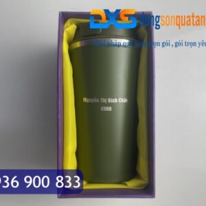 LGN 007 - Set Hộp Đựng Ly Giữ Nhiệt In Khắc Logo VIET CONNECTION