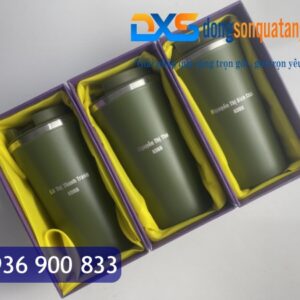 LGN 007 - Set Hộp Đựng Ly Giữ Nhiệt In Khắc Logo VIET CONNECTION
