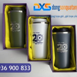 LGN 007 - Set Hộp Đựng Ly Giữ Nhiệt In Khắc Logo VIET CONNECTION